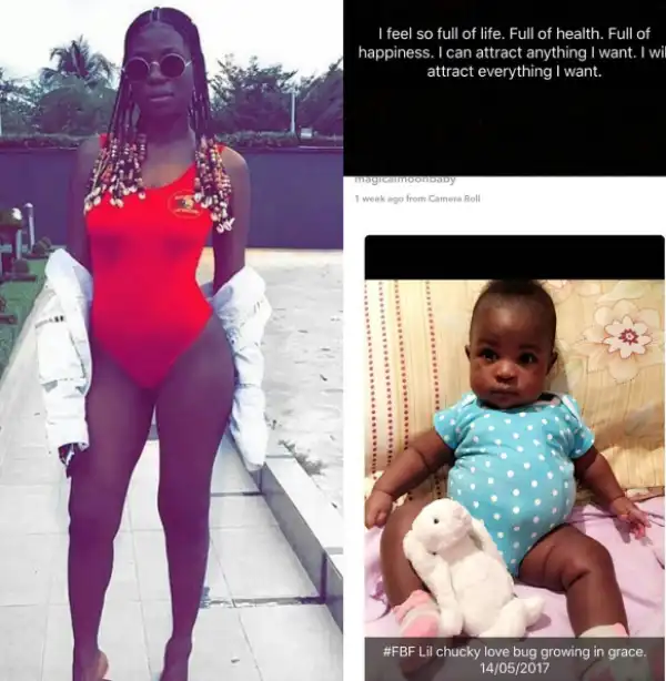 Davido’s first baby mama,Sophie Momodu returns to snapchat,posts photo of her daughter